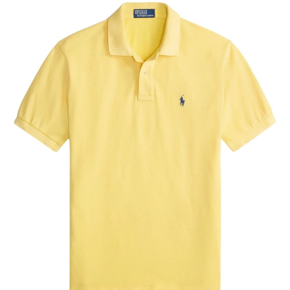 Polo Ralph Lauren Yellow Soft Cotton Short Sleeve Polo Shirt Size Medium